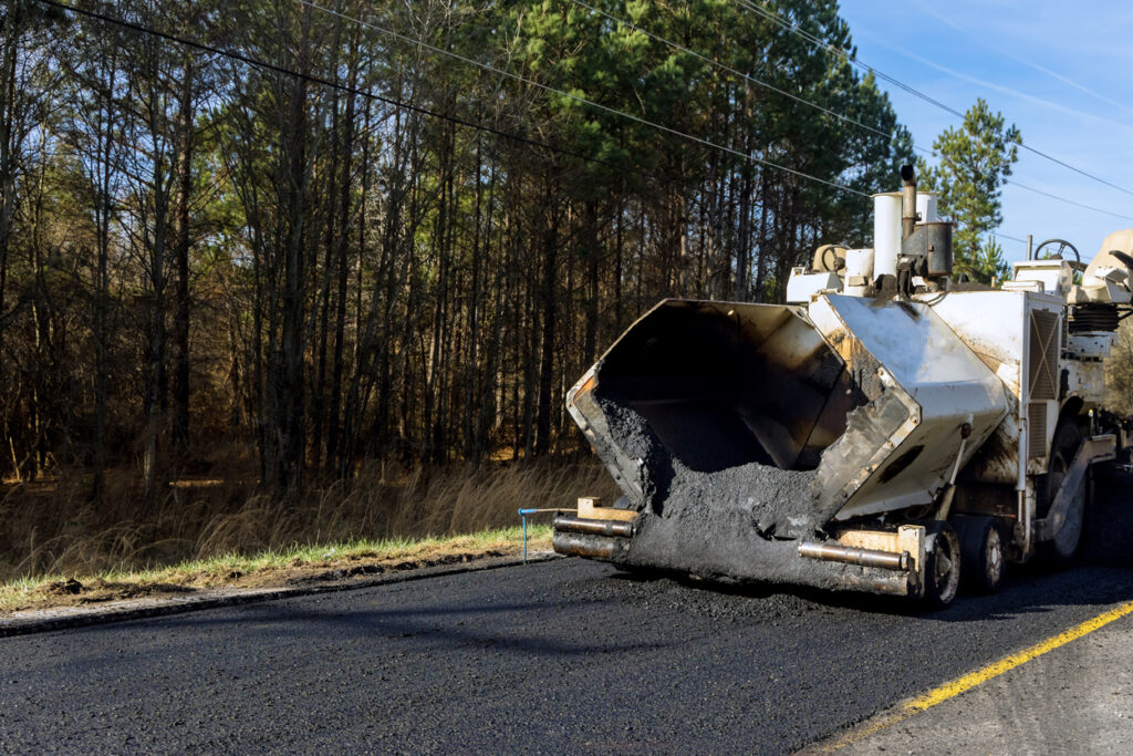 machine lay tarmac