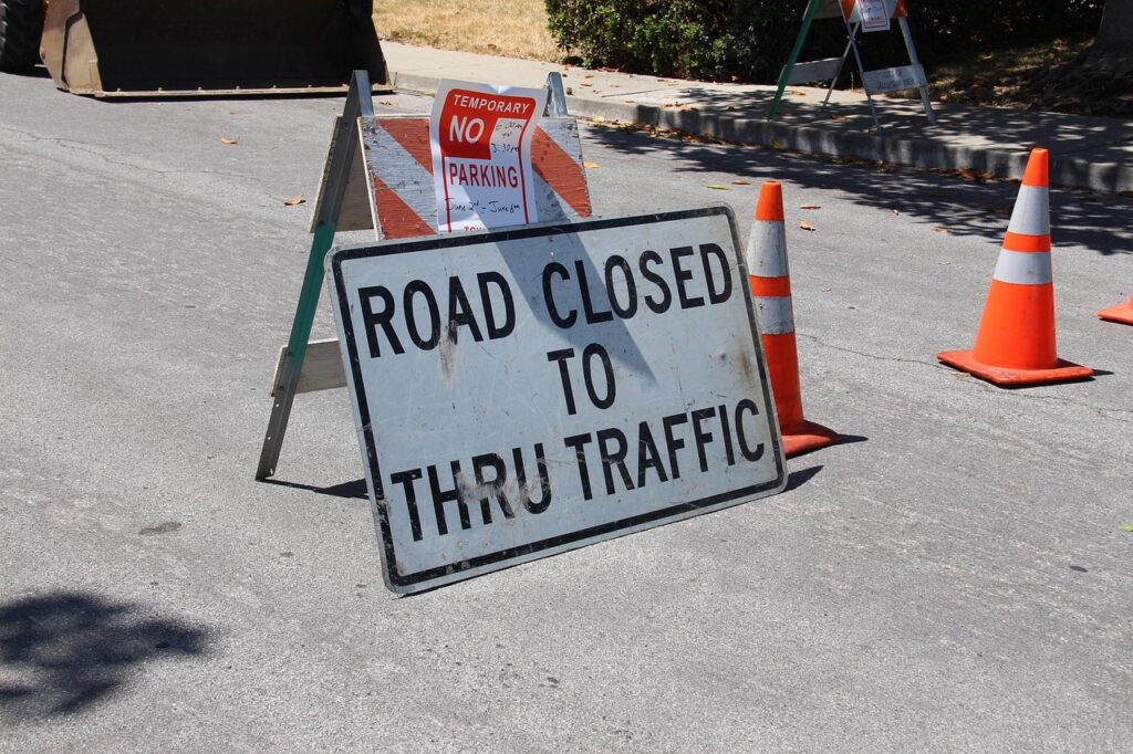 traffic mangement for road surfacing