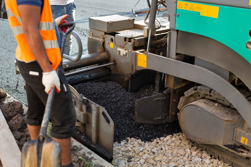 machine lay tarmac