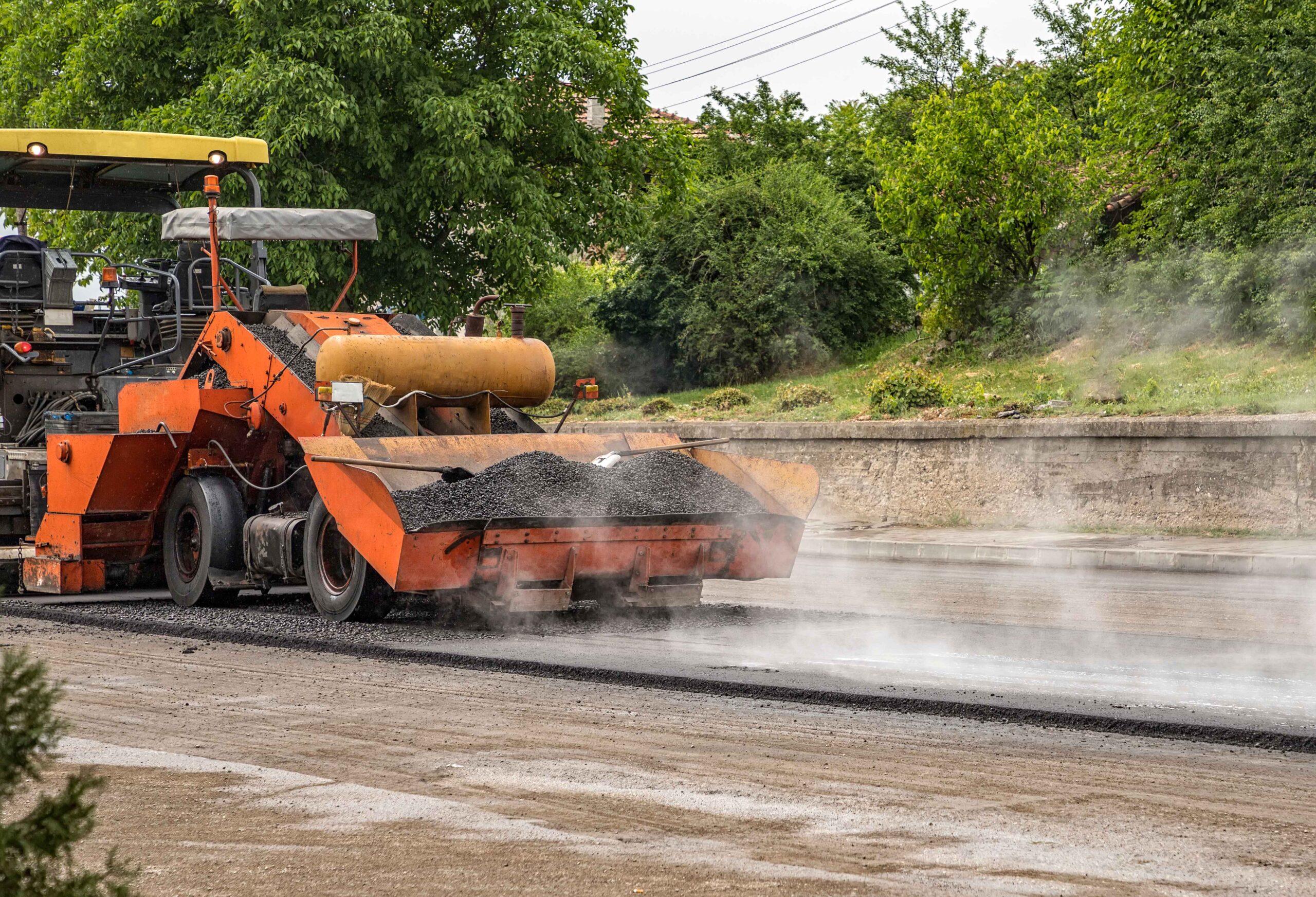 machine-laid tarmac