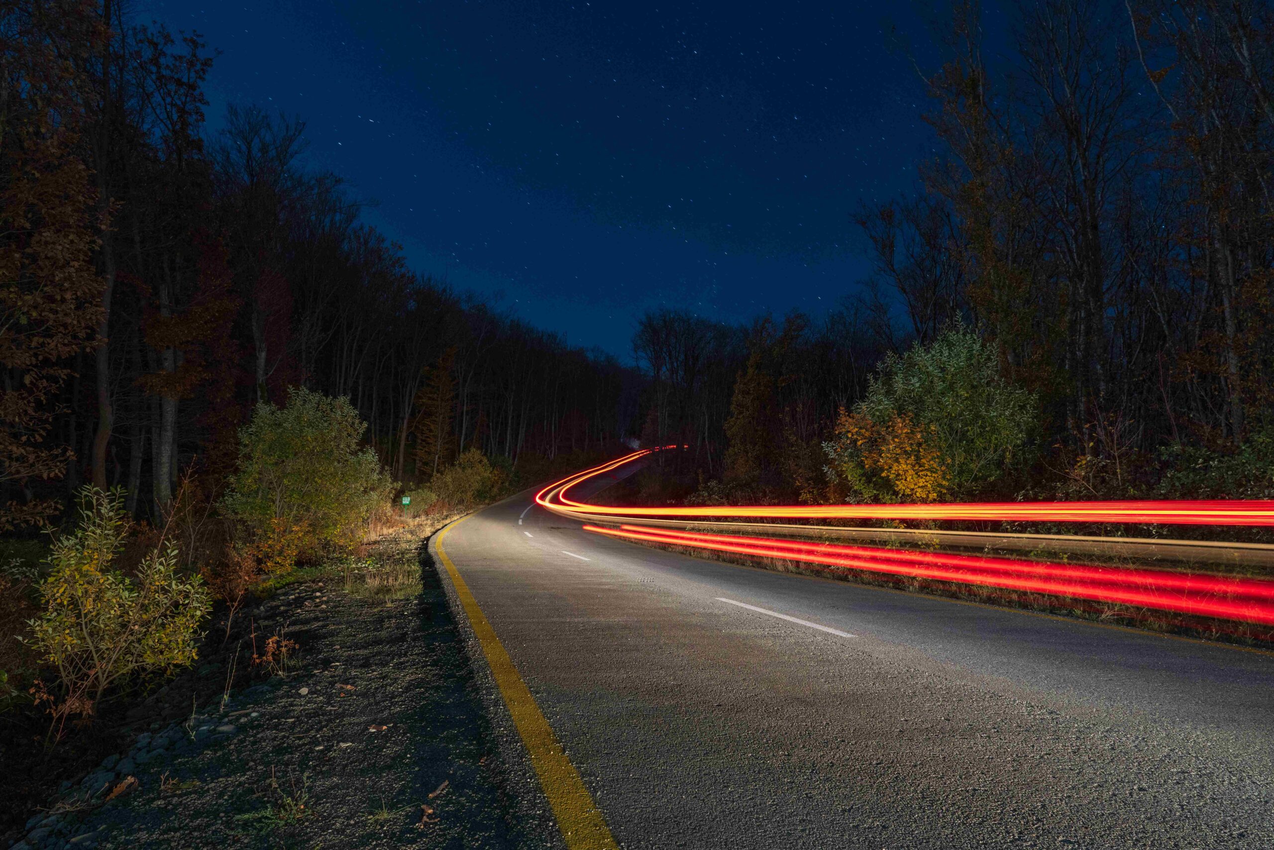 nighttime road surfacing