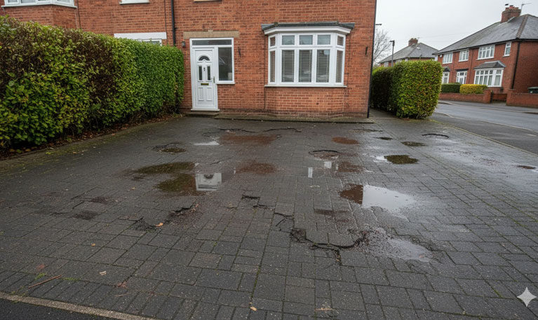 sinking driveway Hertfordshire