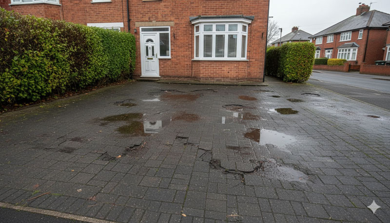 sinking driveway Hertfordshire