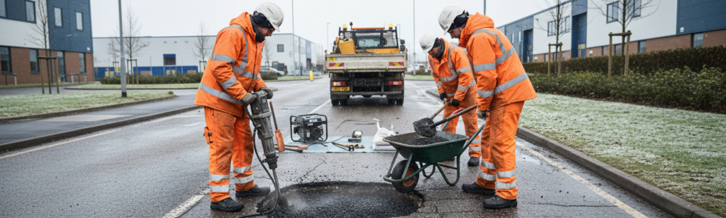 winter pothole repairs UK