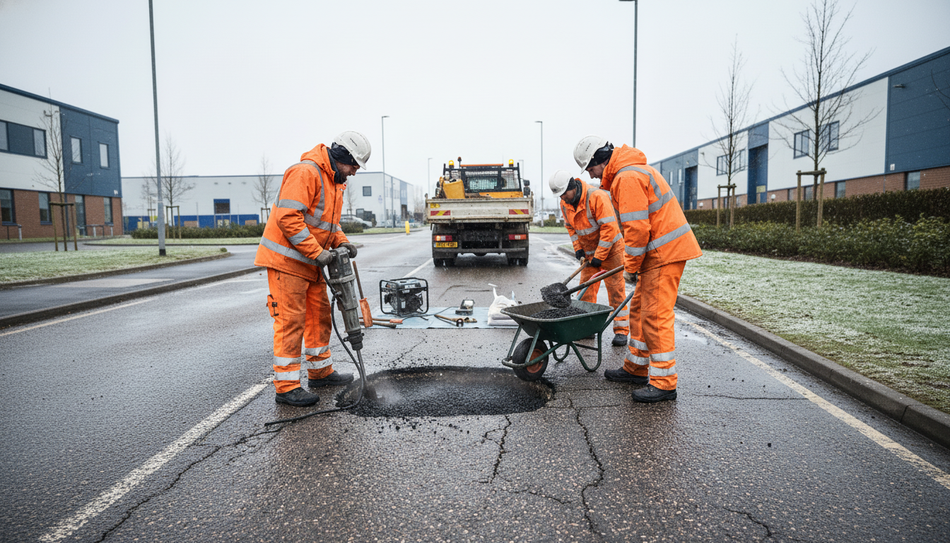 winter pothole repairs UK