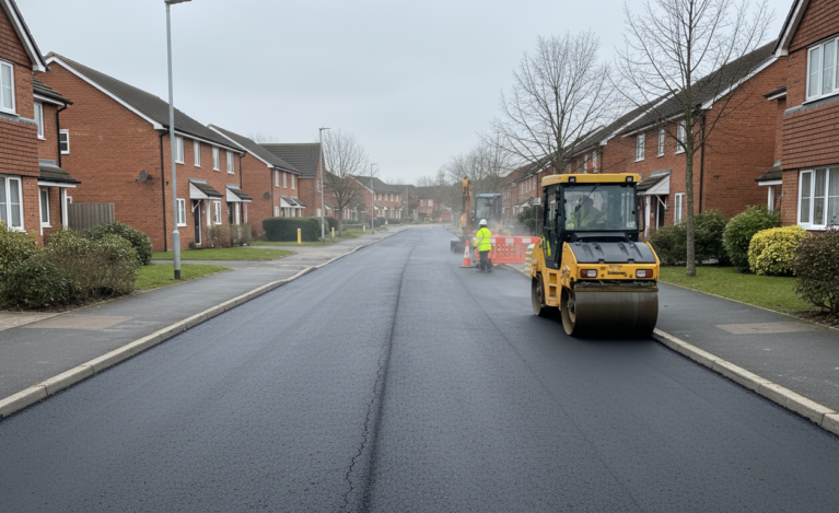 winter road damage UK