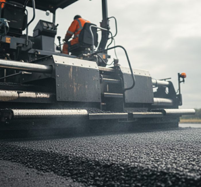 machine lay tarmac